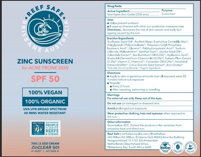 Label (Reef Safe Acne Old)
